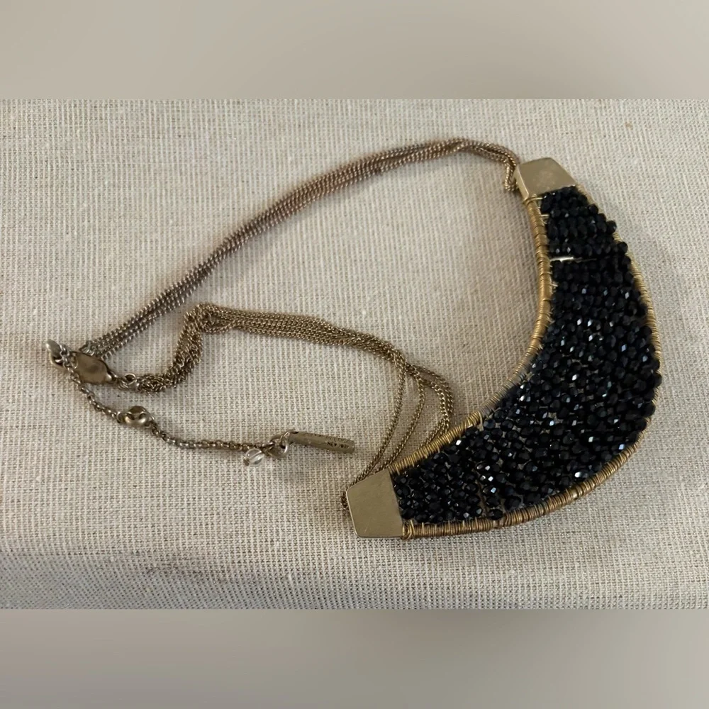 Kenneth Cole Women's Black Beaded Statement Necklace